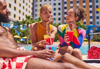 People by the pool at Universal Orlando Resort